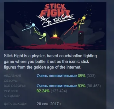 Stick Fight: The Game АВТОДОСТАВКА STEAM GLOBAL МГНОВЕННО ЛИЦЕНЗИЯ