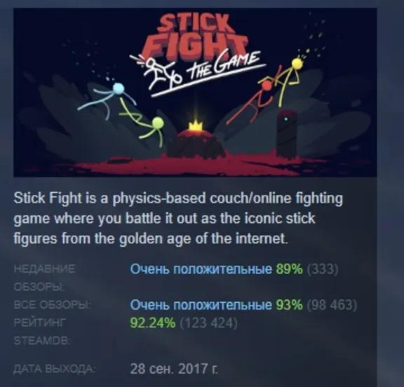 Stick Fight: The Game АВТОДОСТАВКА STEAM GLOBAL МГНОВЕННО ЛИЦЕНЗИЯ