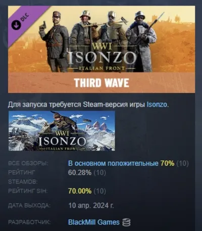 Isonzo - Third Wave DLC АВТОДОСТАВКА STEAM РОССИЯ