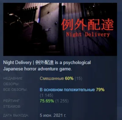 [Chilla&acute;s Art] Night Delivery | 例外配達 АВТОДОСТАВКА STEAM GLOBAL МГНОВЕННО ЛИЦЕНЗИЯ