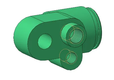 04.001 body - drawing and 3D model of the part
