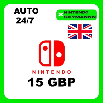 Nintendo eShop AUTO TOP-UP CARD 15 GBP UK 24/7