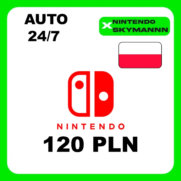 Nintendo eShop AUTO TOP-UP CARD 120 PLN POLAND 24/7