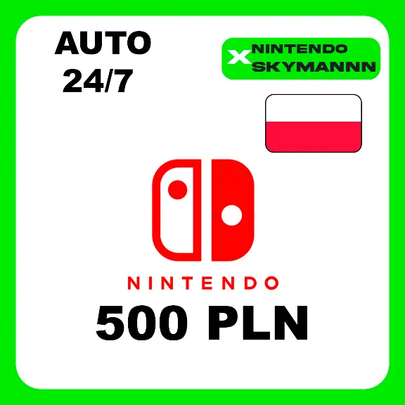 Nintendo eShop AUTO TOP-UP CARD 500 PLN POLAND 24/7