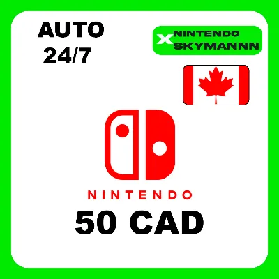 Nintendo eShop AUTO TOP-UP CARD 50 CAD CANADA 24/7