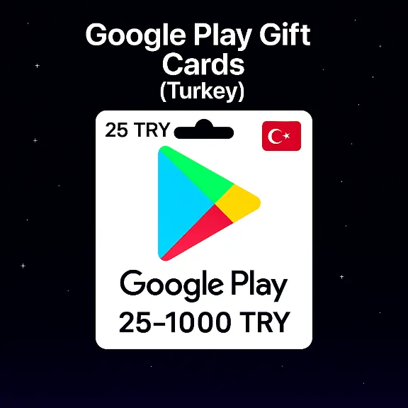 Google Play Gift Cards (Turkey) 25–1000 TRY | Codes