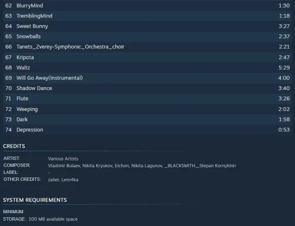 🎶Tiny Bunny/Зайчик: Full Soundtrack {Steam Key/Global}