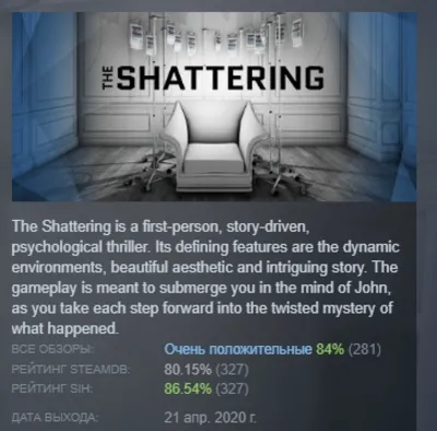The Shattering АВТОДОСТАВКА STEAM GLOBAL МГНОВЕННО ЛИЦЕНЗИЯ