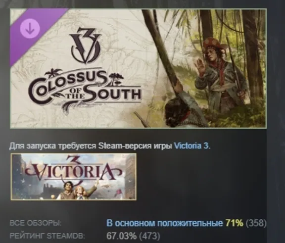Victoria 3: Colossus of the South Region Pack DLC AUTODELIVERY STEAM РОССИЯ