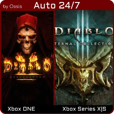24/7 XBOX Diablo II Resurrected, Diablo III Eternal Collection