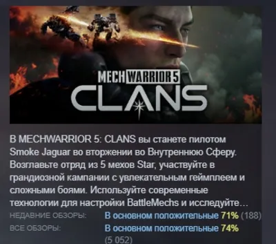 MechWarrior 5: Clans 💎 AUTODELIVERY STEAM GIFT INSTANTLY