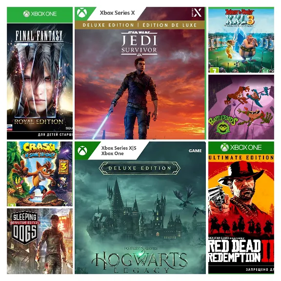60 Игр Xbox - RDR 2, GTA V, Hogwarts Legacy, ВЕДЬМАК 3 и др • АККАУНТ