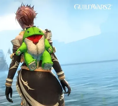 Guild Wars 2 - Green Quaggan Plush Backpack Cover | Key GLOBAL / REGION FREE