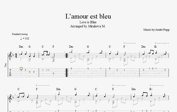 L&acute;amour est bleu (Love Is Blue)