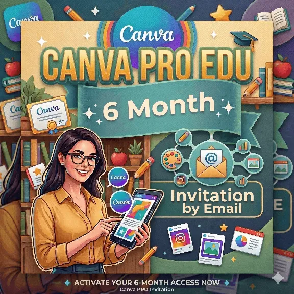 Canva PRO Edu | Приглашение по электронной почте | AI