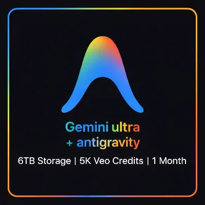 Gemini Ultra + Antigravity | 5000 / 12500 / 25000 Credits | 6TB Storage | 1 месяц