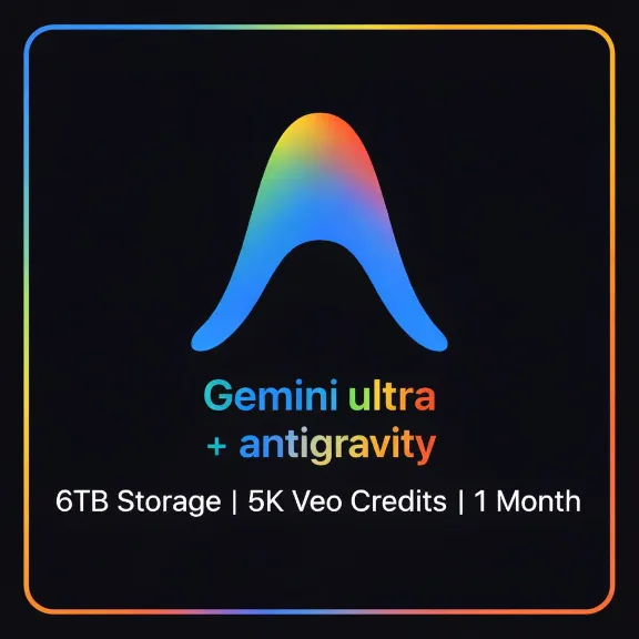 Gemini Ultra + Antigravity | 5000 / 12500 / 25000 Credits | 6TB Storage | 1 месяц