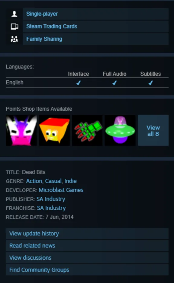 STEAM KEY - Dead Bits - [REGION FREE/GLOBAL] - Auto Delivery