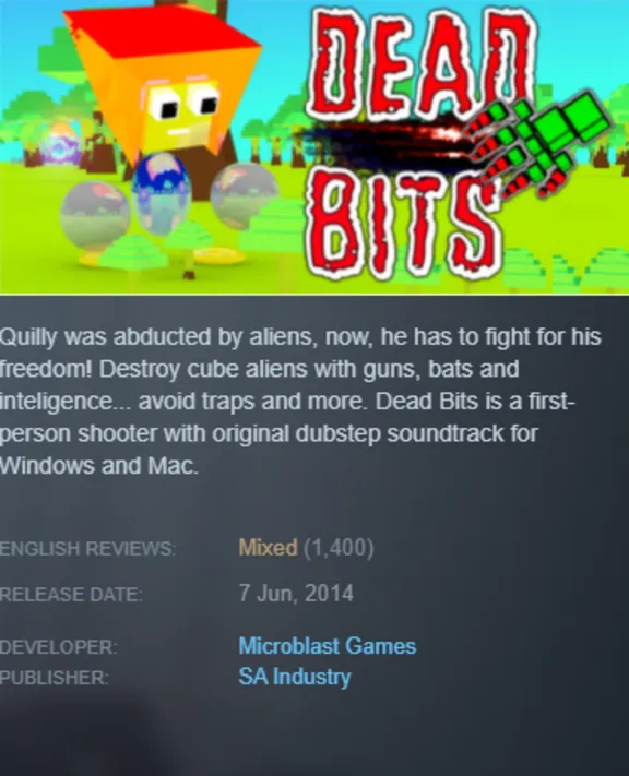 STEAM KEY - Dead Bits - [REGION FREE/GLOBAL] - Auto Delivery