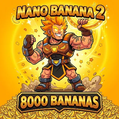 Nano Banana 2 - 8000 🍌 бананов (генерация изображений нейросетью Gemini)