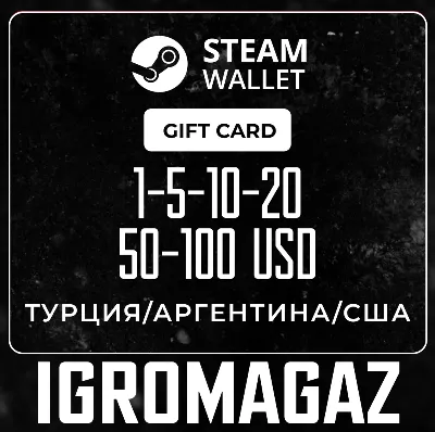 Steam Gift 5-10-20-50-100$ Turkey/Argentina/US🔵USD