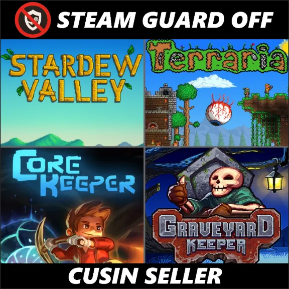🎮Общий аккаунт Terraria + Stardew Valley + Core Keeper + Graveyard Keeper