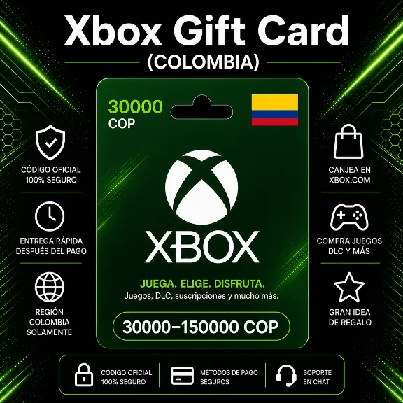 Xbox Gift Card (Colombia) 30000–150000 COP | Xbox Top-Up Code