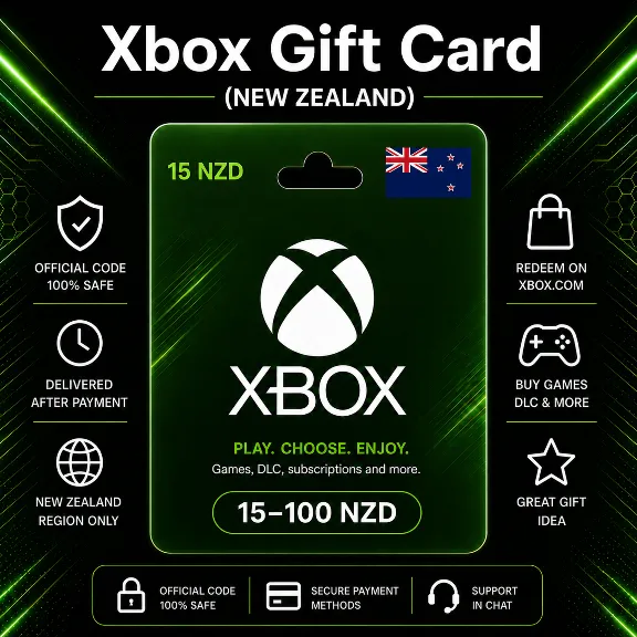 Xbox Gift Card (New Zealand) 15–100 NZD | Xbox Top-Up Code