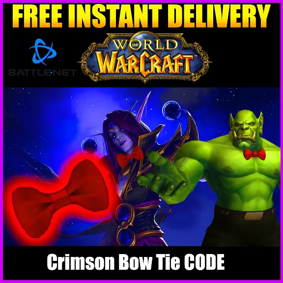 World of Warcraft: Midnight 🎀【Crimson Bow Tie】🎀RARE, UNIQUE SKIN•KEY•GLOBAL