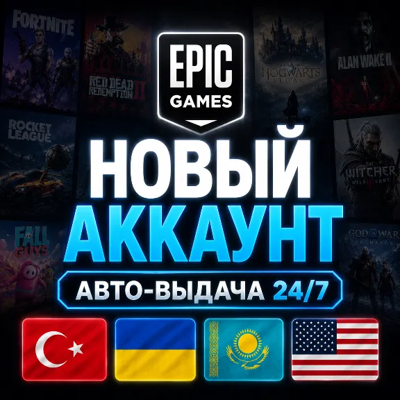 АККАУНТ EPIC GAMES | ТУРЦИЯ / УКРАИНА / КАЗАХСТАН / США | МОМЕНТАЛЬНАЯ ВЫДАЧА