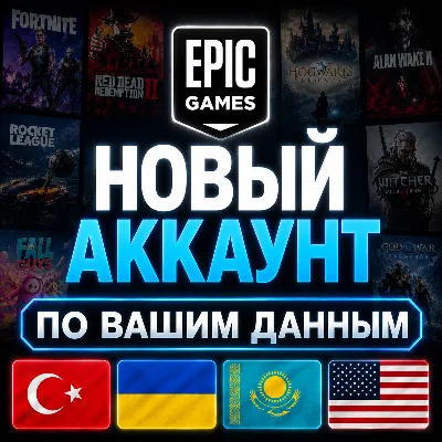 EPIC GAMES АККАУНТ ПО ВАШИМ ДАННЫМ | ТУРЦИЯ / УКРАИНА / КАЗАХСТАН / США