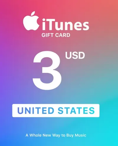 Подарочная карта Apple iTunes (USA) 3 USD.