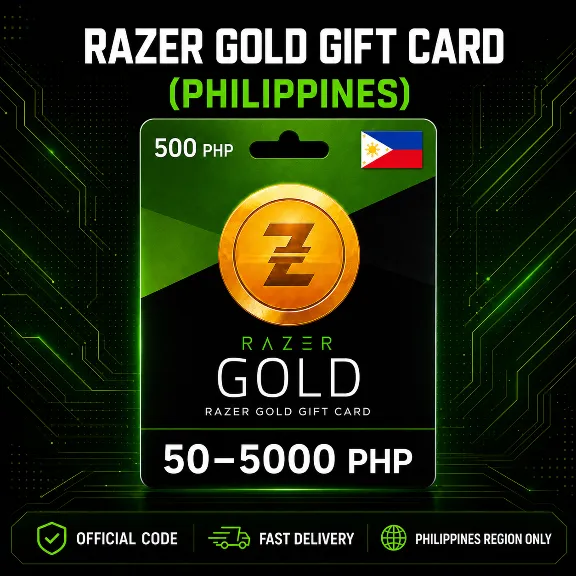 Razer Gold Gift Card (Филиппины) 50–5000 PHP | Код пополнения