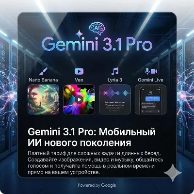 Google AI Pro 3/6 m Gemini  pro 3.1, Nano Banana 2 pro, Veo 3.1, 5 |  Omni flash