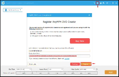 AnyMP4 DVD Creator Код регистрации на 1 год