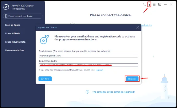 AnyMP4 iOS Cleaner Код регистрации на 1 год