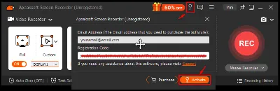 Apeaksoft Screen Recorder Код регистрации на 1 год