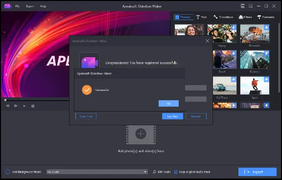 Apeaksoft Slideshow Maker Код регистрации на 1 год