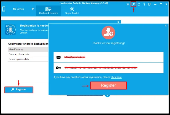 Coolmuster Android Backup Manager Аккаунт