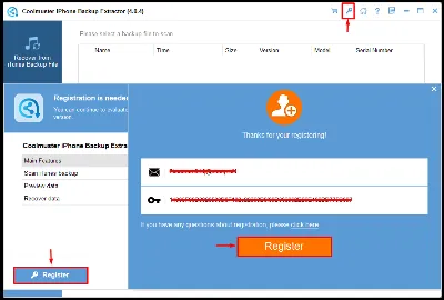 Coolmuster iPhone Backup Extractor Аккаунт