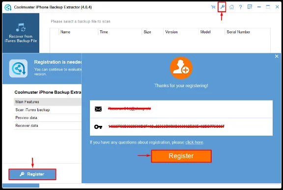 Coolmuster iPhone Backup Extractor Аккаунт