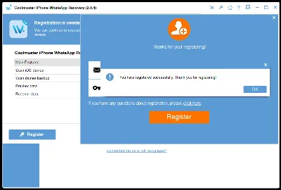 Coolmuster iPhone WhatsApp Recovery Аккаунт