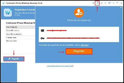 Coolmuster iPhone WhatsApp Recovery Аккаунт