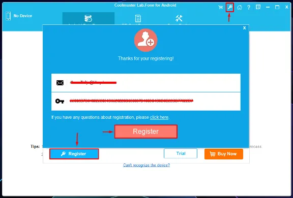 Coolmuster Lab.Fone for Android Аккаунт