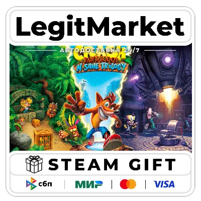 Crash Bandicoot N. Sane Trilogy / Steam АВТО / РУ + МИР