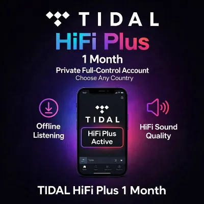 🎵 TIDAL HiFi Plus 1 Month – Private Full‑Control Account | Choose Any Country