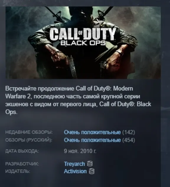 Call of Duty: Black Ops STEAM KEY РФ+СНГ ЛИЦЕНЗИЯ СТИМ КЛЮЧ