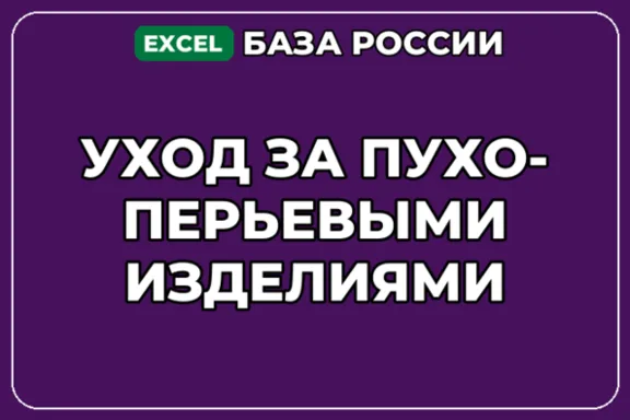 База компаний по теме Уход за пухо перьевыми изделиями в России