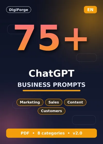 75+ ChatGPT Business Prompts | Marketing, Sales, Content | PDF Pack