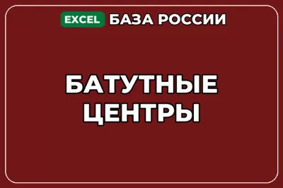 База компаний по теме Батутные центры в России